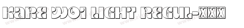Kare W01 Light Regul字体转换